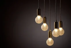 Crystal Bulb Chandelier 5 Piece