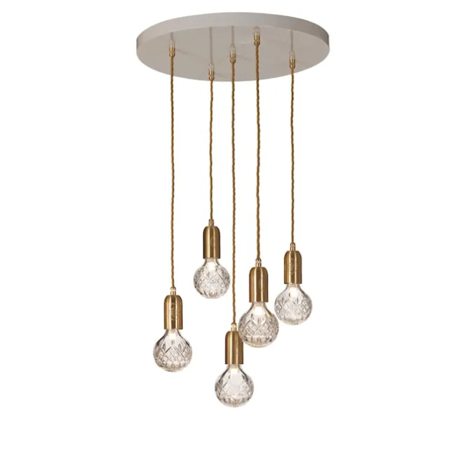 Crystal Bulb Chandelier 5 Piece