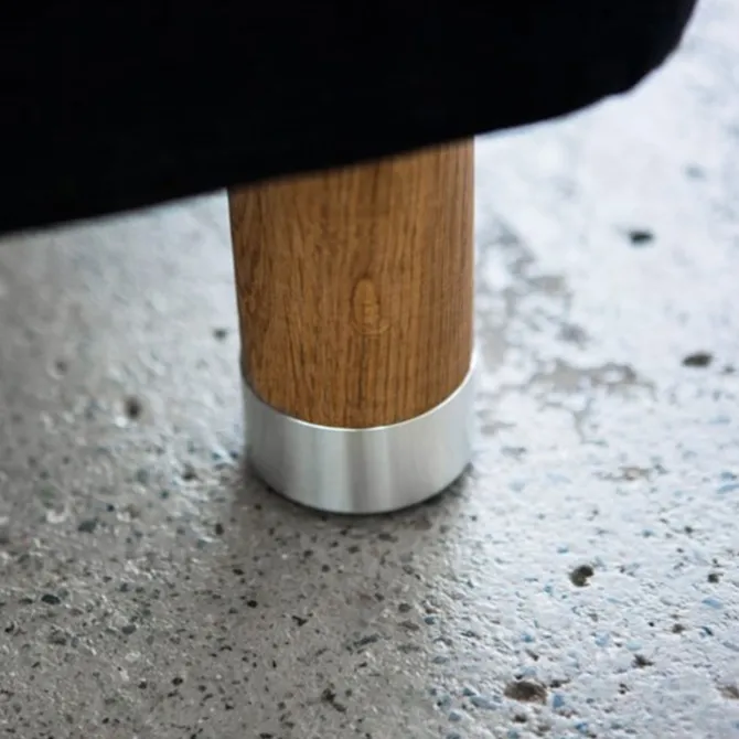 Cylinder Sängben Ek med Alu. 4-pack