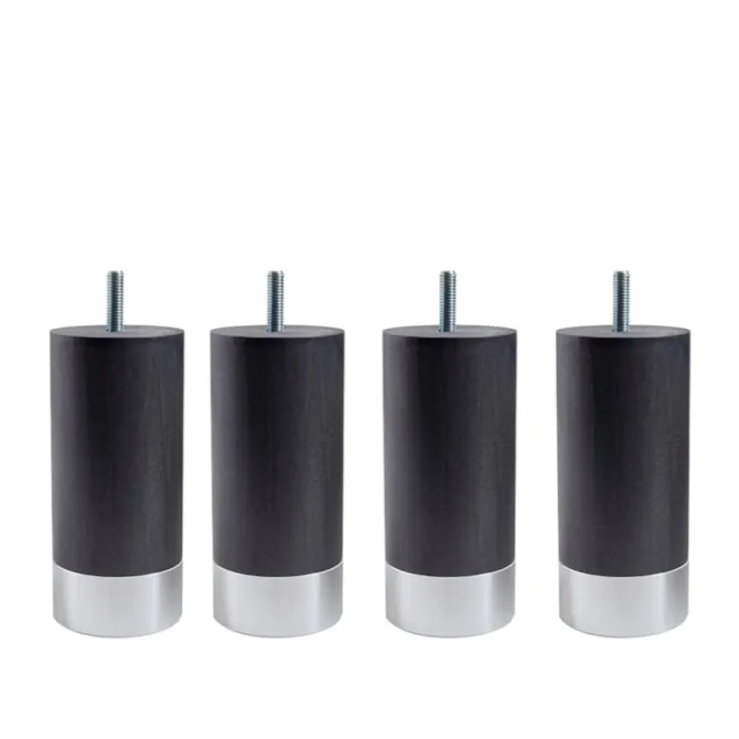 Cylinder Sängben Grå med Alu. 4-pack