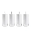 Cylinder Sängben Vit med Alu. 4-pack