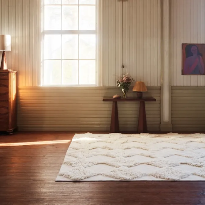 DD Chess Rug Off White