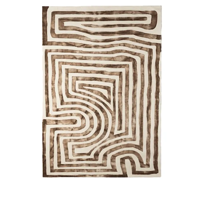 DD Psychedelic Labyrinth Rug Beige