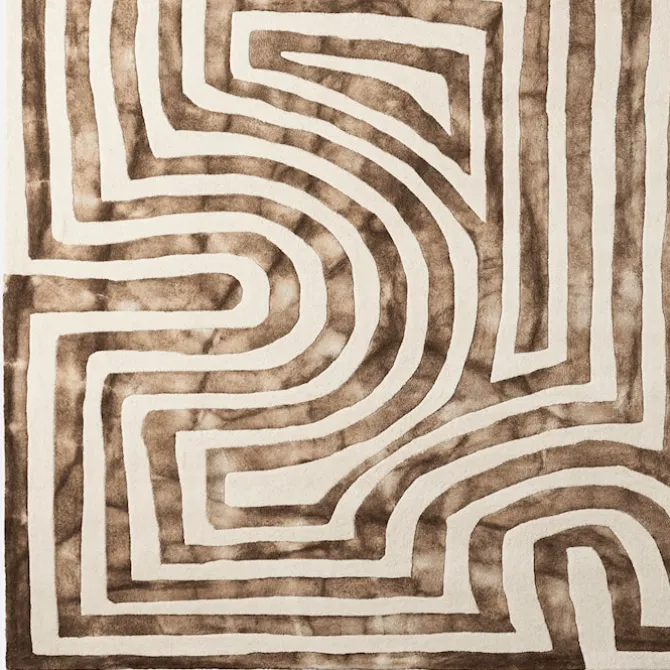 DD Psychedelic Labyrinth Rug Beige