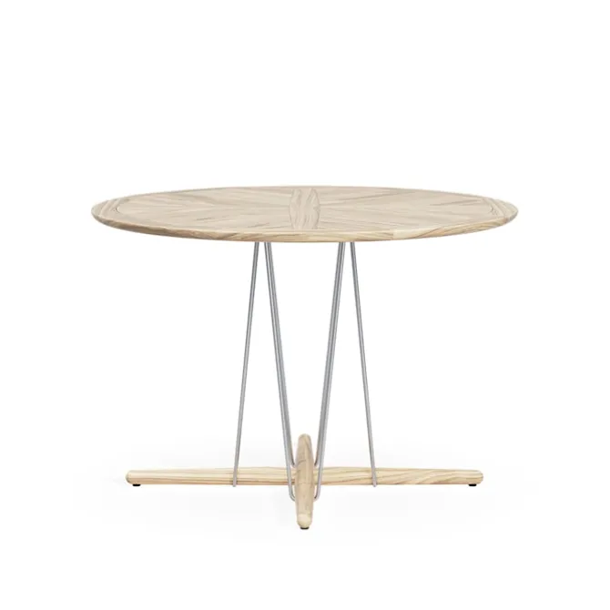 E022 Embrace Outdoor Series Table Ø 140 Cm, Ubehandlet teak