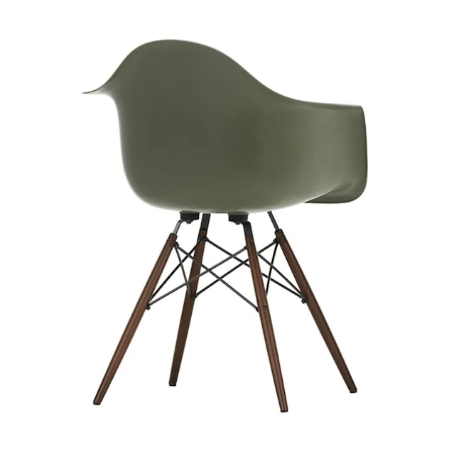 Eames Fiberglass Armchair DAW lenestol Golden Maple