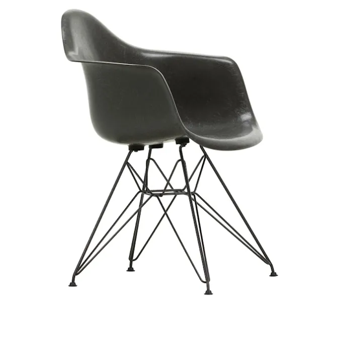 Eames Fiberglass Armchair DAR rammestol Basic Dark