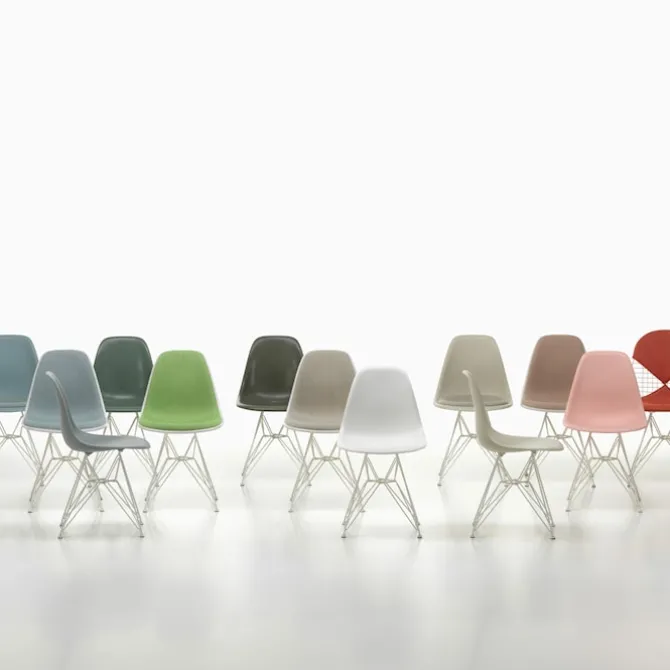 Eames Fiberglass Chair DSR stol Basic Dark