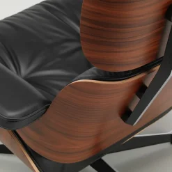 Eames Lounge Chair Cherry Polished/Black lenestol