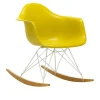 Eames RE Plastic Armchair RAR gyngestol White/Golden Maple