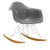 Eames RE Plastic Armchair RAR gyngestol White/Golden Maple