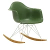Eames RE Plastic Armchair RAR gyngestol White/Golden Maple