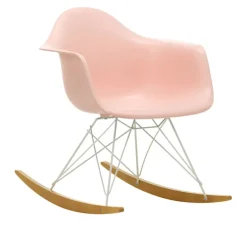 Eames RE Plastic Armchair RAR gyngestol White/Golden Maple