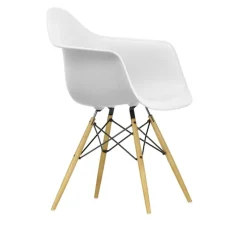 Eames RE Plastic Armchair DAW spisestuestol Golden Maple