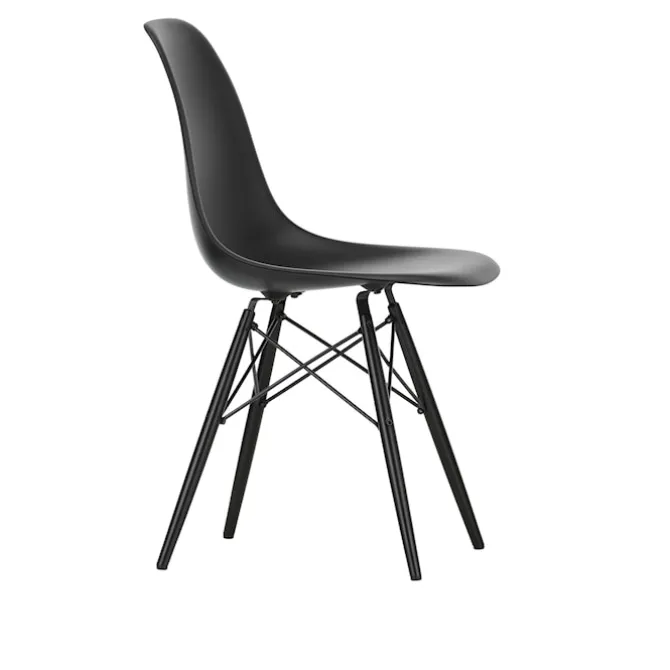 Eames RE Plastic Chair DSW stol Black Maple