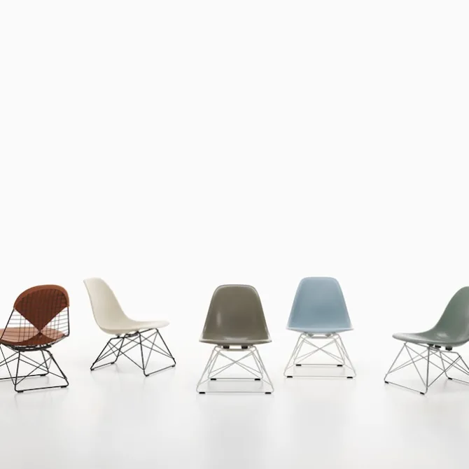 Eames RE Plastic Side Chair LSR stol Hvit