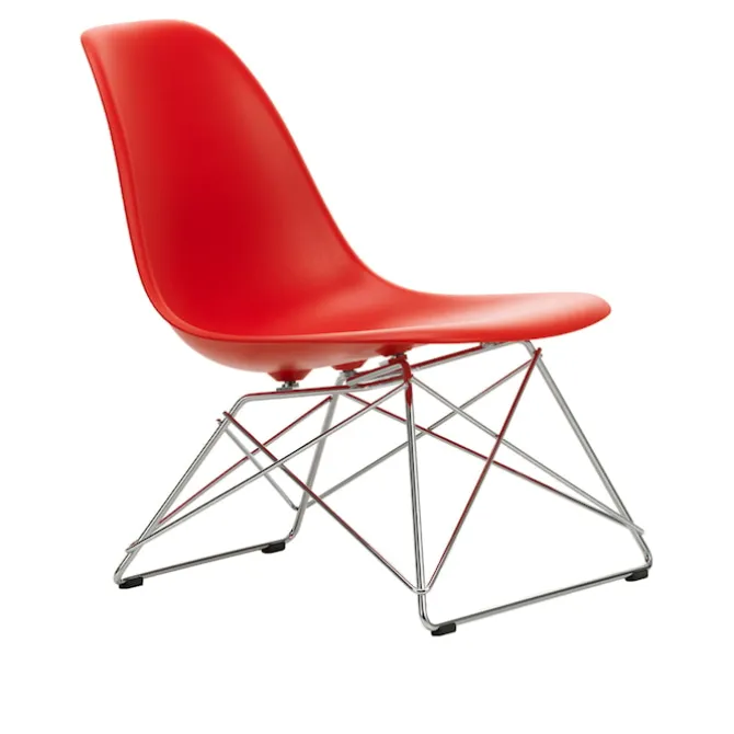 Eames RE Plastic Side Chair LSR stol Chrome