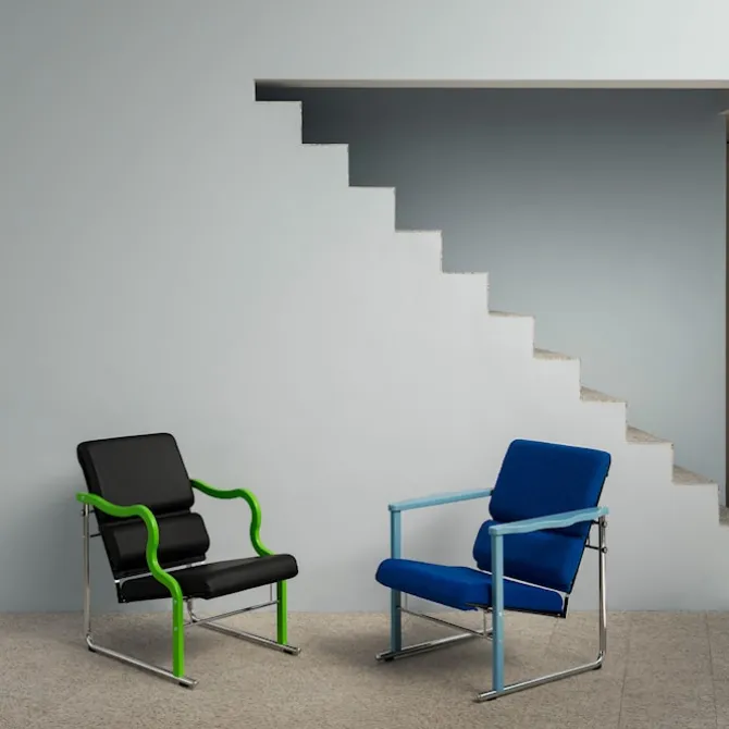 Experiment Lounge Chair 502 Blue