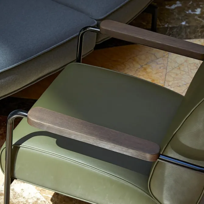 Fauteuil de Salon lenestol Prouvé Gris Vermeer