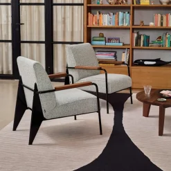 Fauteuil de Salon lenestol Prouvé Gris Vermeer