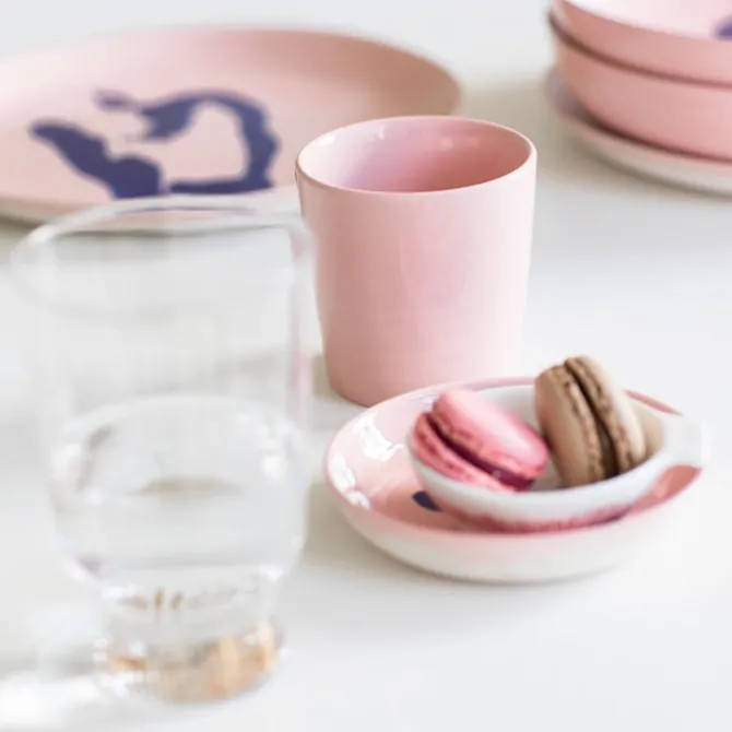 Feast High Plate - Delicious Pink Pepper Blue