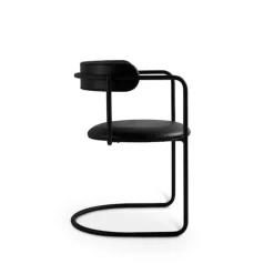 FF Cantilever Chair Rounded Black Legs