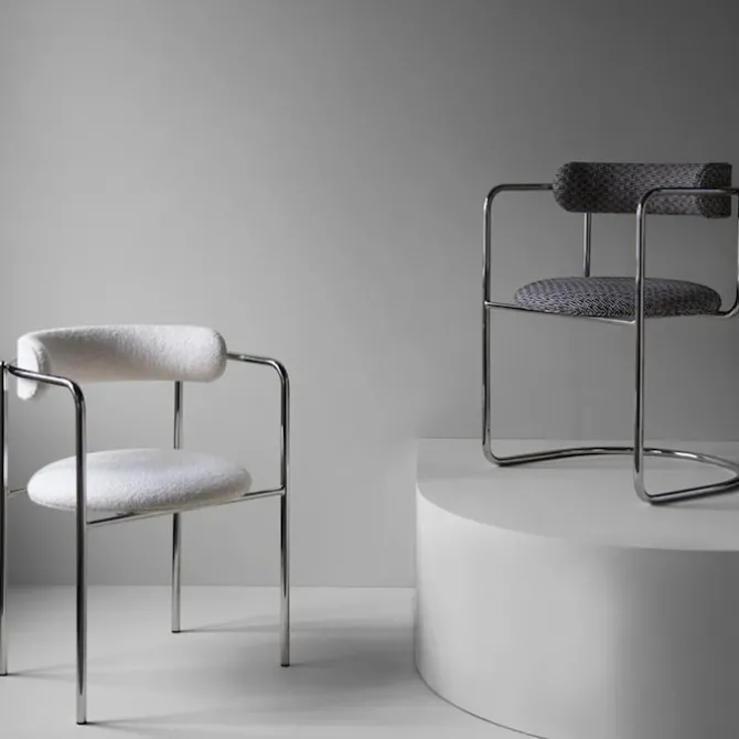 FF Chair Cubic Chrome Legs