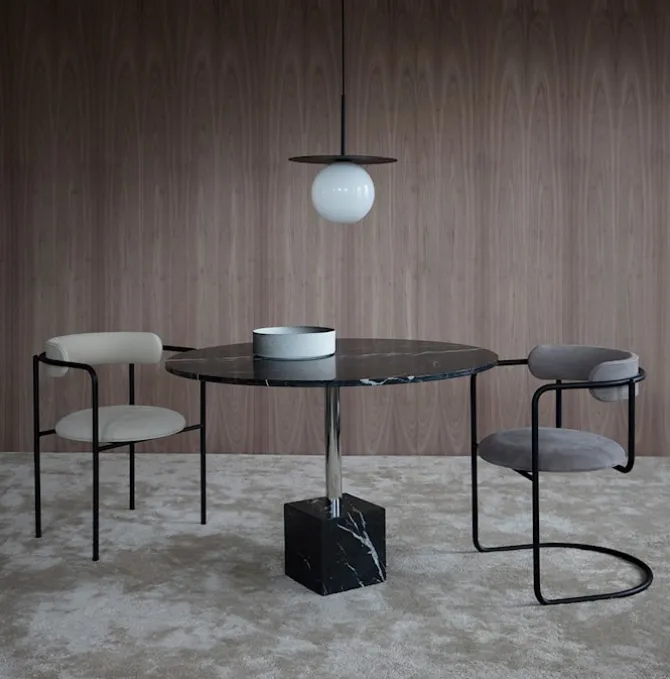 FF Chair Cubic Chrome Legs