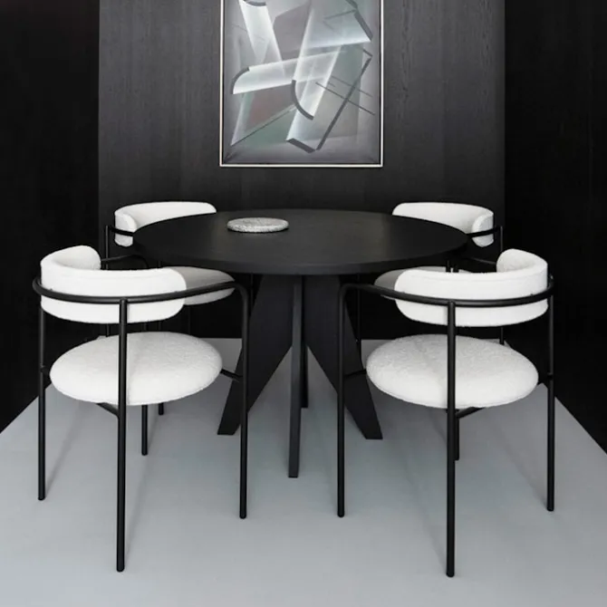 FF Chair Rounded Black Legs