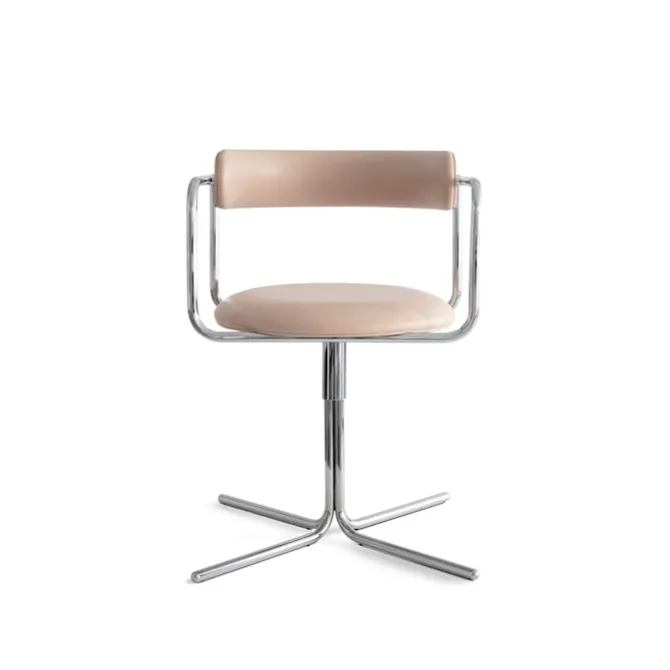 FF Chair Swivel Rounded Chrome Legs