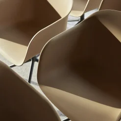 Fiber Armchair Swivel Base W Return