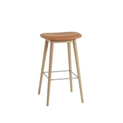 Fiber Bar Stool - Wood Base