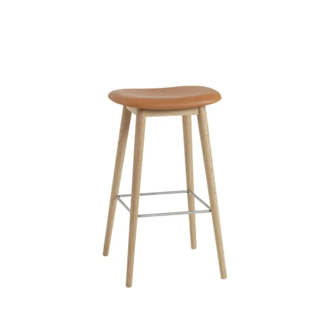 Fiber Bar Stool - Wood Base