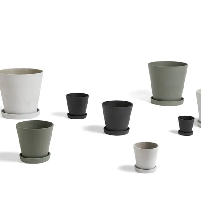 Flowerpot potte & fat Grey