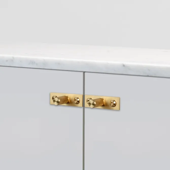 Furniture Knob Plate Linear 2-pak