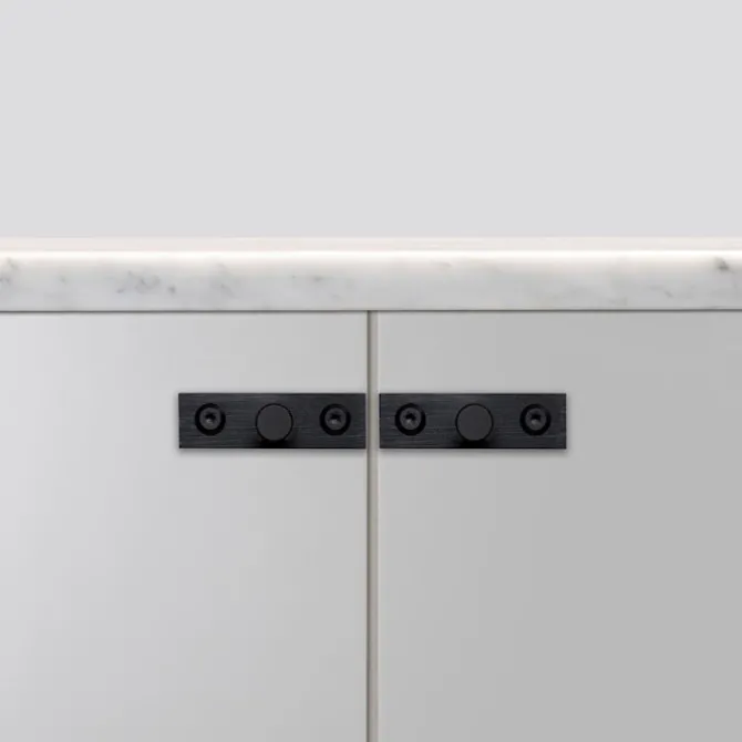 Furniture Knob Plate Linear 2-pak