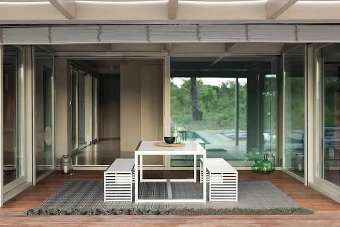 Garden Layers Rug - Checks Green