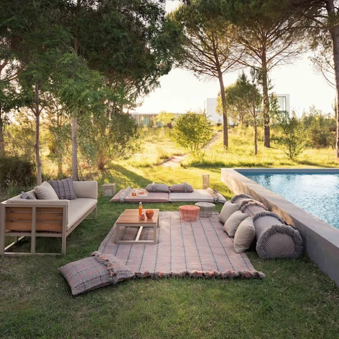 Garden Layers Rug - Tartan Terracotta