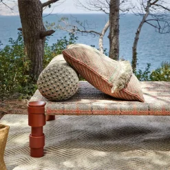 Garden Layers Single Indian Bed - Tartan Terracotta