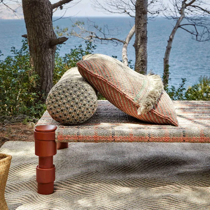 Garden Layers Single Indian Bed - Tartan Terracotta