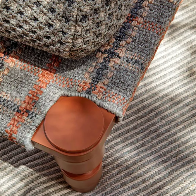 Garden Layers Single Indian Bed - Tartan Terracotta