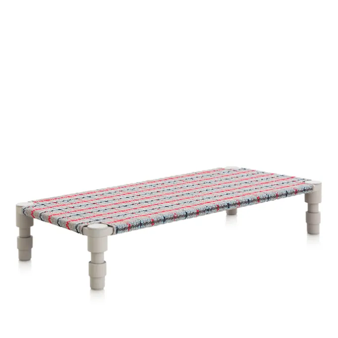 Garden Layers Single Indian Bed - Tartan Blue
