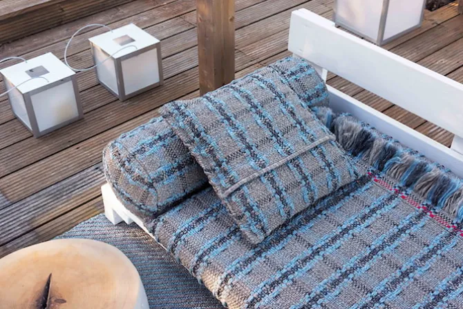 Garden Layers Small Roll - Checks Blue