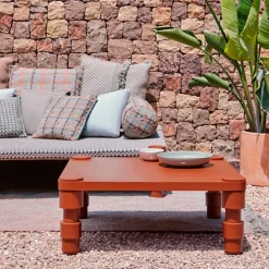 Garden Layers Small Roll - Checks Terracotta