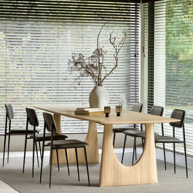 Geometric Dining Table Oak