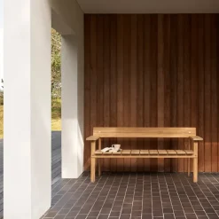 GL101 Timbur Outdoor Bench, Ubehandlet teak