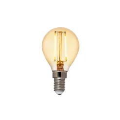 Glødelampe med LED-globus Amber 5W E14