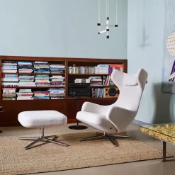 Grand Repos lenestol & Repos Ottoman fotskammel Polished