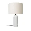 Gravity bordlampe stor hvit marmor