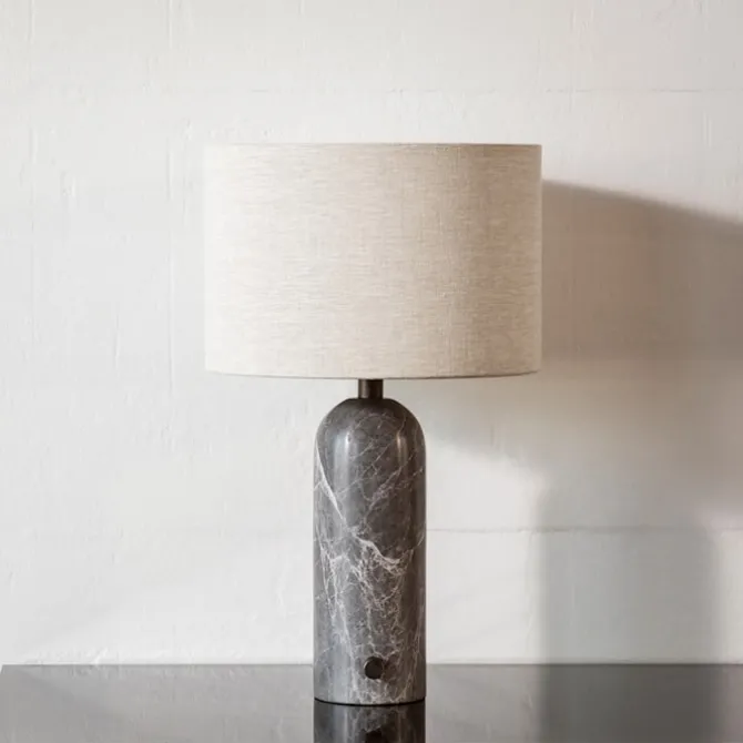 Gravity bordlampe stor svart marmor